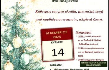 ΑΝΑΚΟΙΝΩΣΗ ΓΙΑ ΤΟ ΑΝΑΜΜΑ ΧΡΙΣΤΟΥΓΕΝΝΙΑΤΙΚΟΥ ΔΕΝΤΡΟΥ 14 12 2025